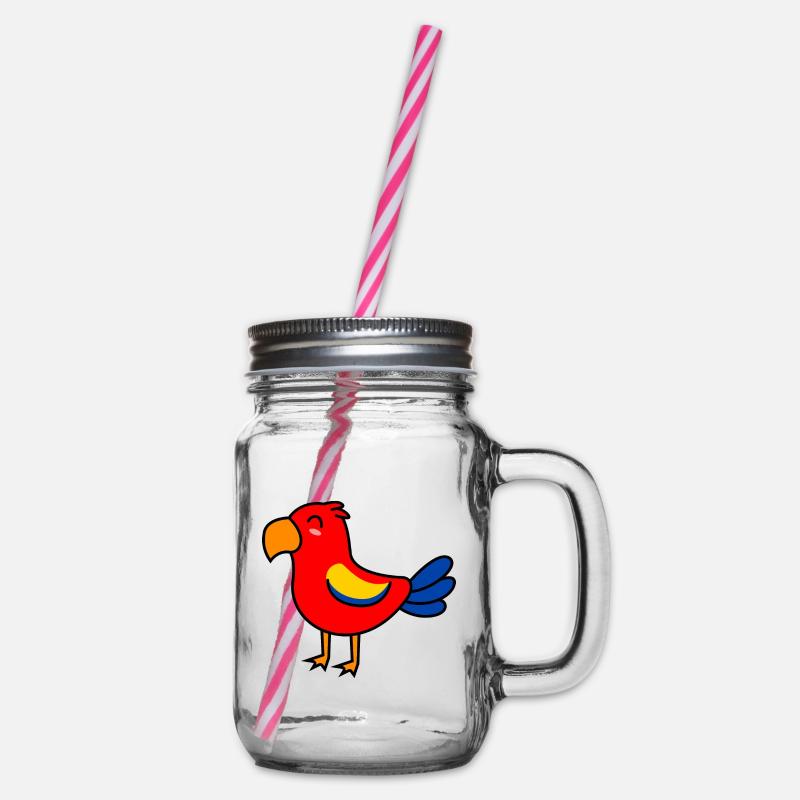 Papagai Comic Animal - Bocal à boisson - transparent