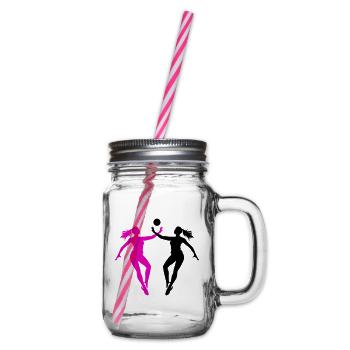 Silhouette de joueur de volley-ball - Bocal à boisson - transparent - Droite