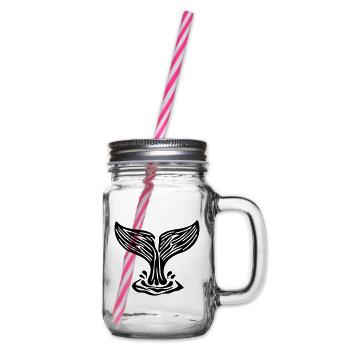 Wal Fluke Vector - Glass jar with handle and screw cap - clear - Right