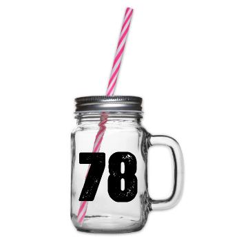 78 Number jersey - Glass jar with handle and screw cap - clear - Right
