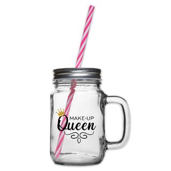 Make-up Queen - Glass jar with handle and screw cap - clear - Right