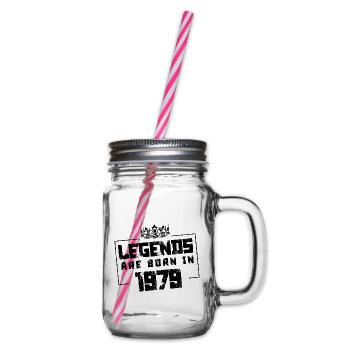 1979 Legends Born in - Glass jar with handle and screw cap - clear - Right