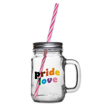 Pride Love Month LGBTQIA+ Gay - Henkelglas mit Schraubdeckel - Klar - Rechts