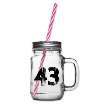 43 Number jersey - Glass jar with handle and screw cap - clear - Right