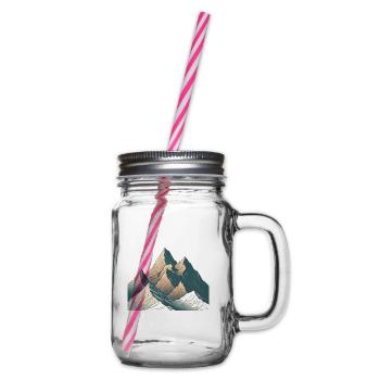 Montagne minimaliste, motif alpin - Bocal à boisson - transparent - Droite