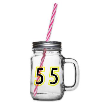 55 Number College - Glass jar with handle and screw cap - clear - Right