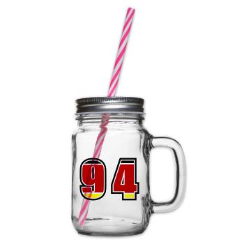 94 Numéro Allemagne Jersey - Bocal à boisson - transparent - Droite