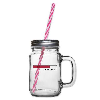 Loading ... 2c - Glass jar with handle and screw cap - clear - Right