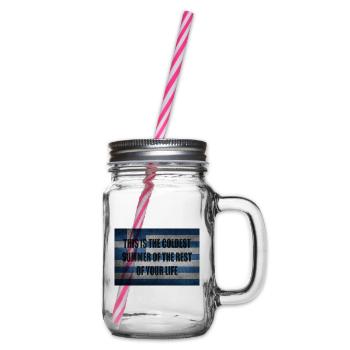 Climate Change Sayings Greece Gift Idea - Glass jar with handle and screw cap - clear - Right