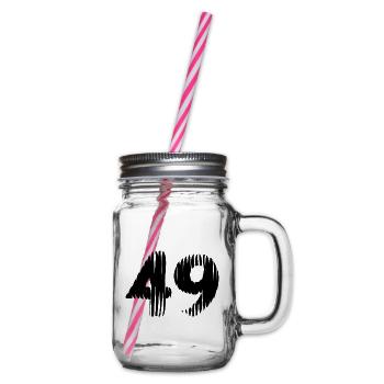 49 number jersey - Glass jar with handle and screw cap - clear - Right