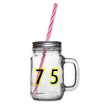 75 Number College - Glass jar with handle and screw cap - clear - Right