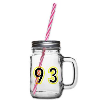 93 Number College - Glass jar with handle and screw cap - clear - Right