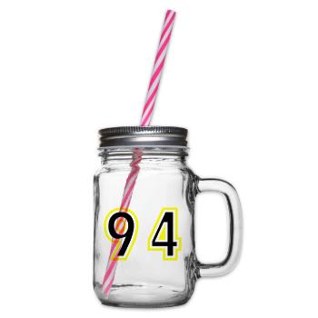 94 Number College - Glass jar with handle and screw cap - clear - Right