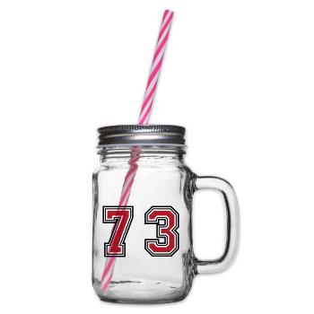 73 Symbole numérique - Bocal à boisson - transparent - Droite