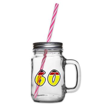 60 Number Symbol Germany - Glass jar with handle and screw cap - clear - Right