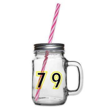 79 Zahl College - Henkelglas mit Schraubdeckel - Klar - Rechts