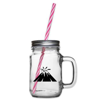 Icône de volcan - Bocal à boisson - transparent - Droite
