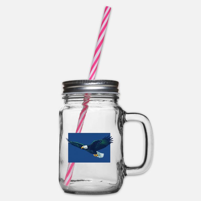 Vol d’aigle dans Blue Sky, Seattle, Seahawks - Bocal à boisson - transparent
