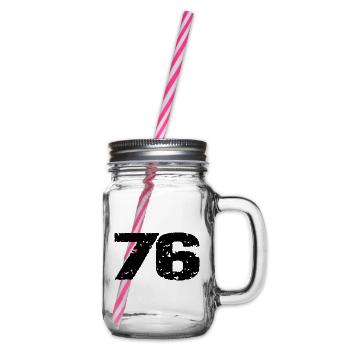 76 Maillot numéro - Bocal à boisson - transparent - Droite