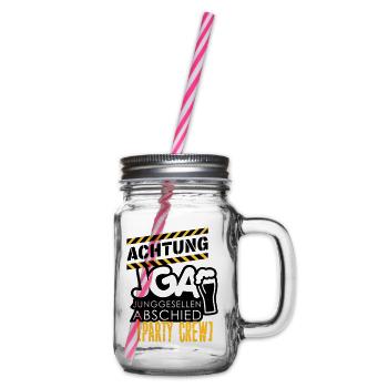 JGA (Achtung) - Henkelglas mit Schraubdeckel - Klar - Rechts