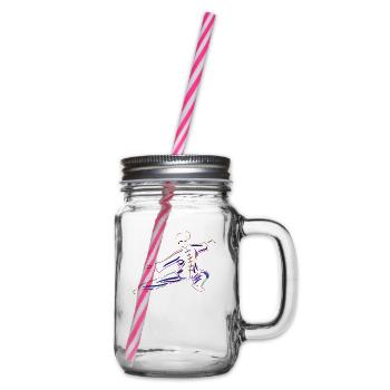 Farbiges Tai Chi Geschenk - Henkelglas mit Schraubdeckel - Klar - Rechts