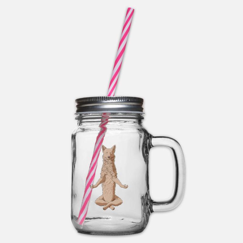 Chien Mudi méditant - Bocal à boisson - transparent