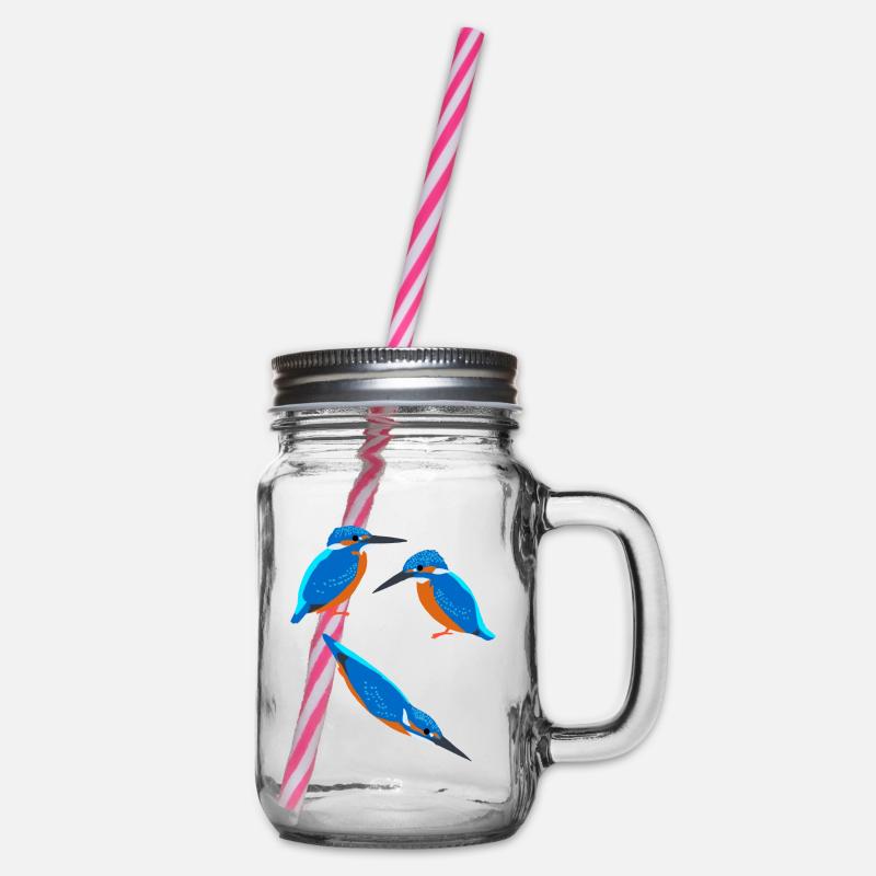 Oiseaux Martin-pêcheur - Bocal à boisson - transparent