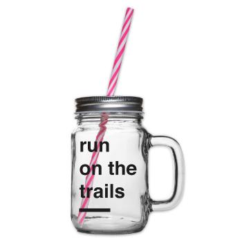 Run on the trails - Bocal à boisson - transparent - Droite