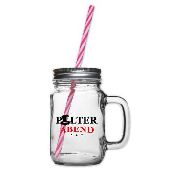 Bachelor Party Wedding Bachelor - Glass jar with handle and screw cap - clear - Right