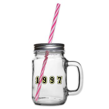1997 Jahr Zahl - Henkelglas mit Schraubdeckel - Klar - Rechts