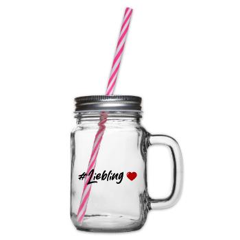Liebling Herz - Henkelglas mit Schraubdeckel - Klar - Rechts