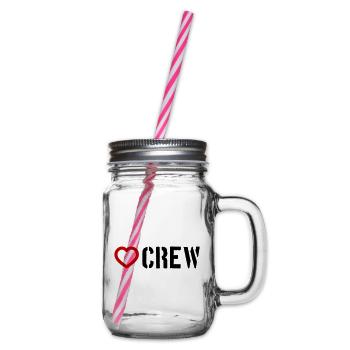 Crew Heart - Glass jar with handle and screw cap - clear - Right