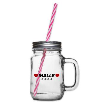 Malle 2024 Herz - Henkelglas mit Schraubdeckel - Klar - Rechts