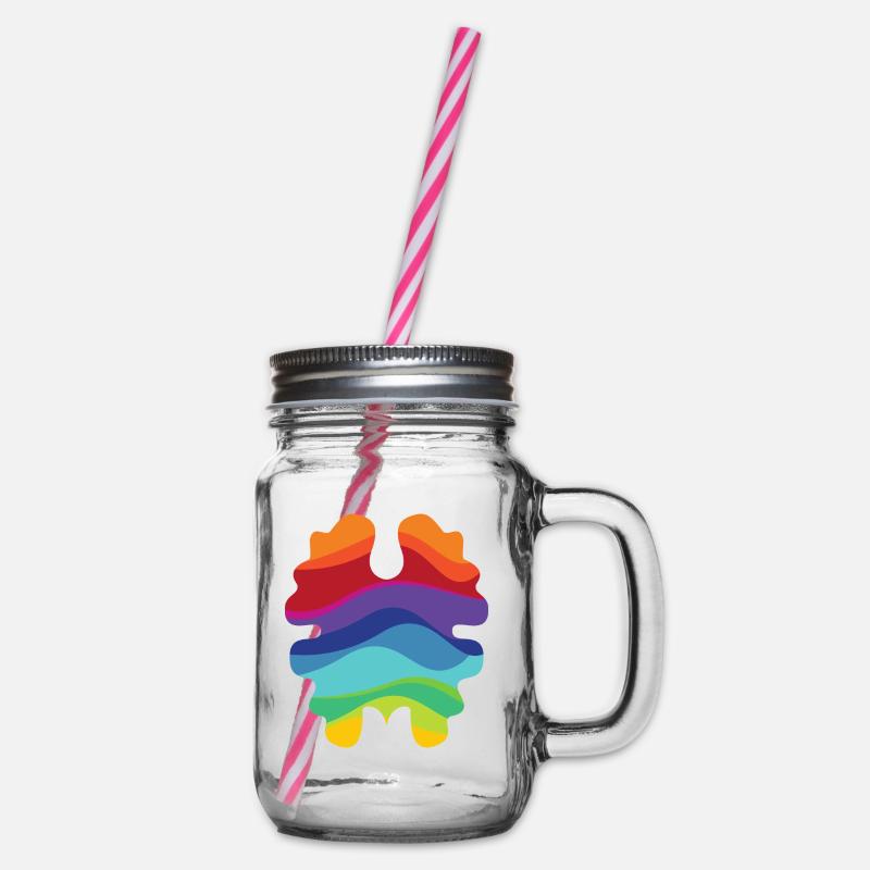 Rainbownut - Henkelglas mit Schraubdeckel - Klar