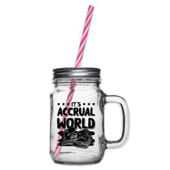 accountant accountant - Glass jar with handle and screw cap - clear - Right