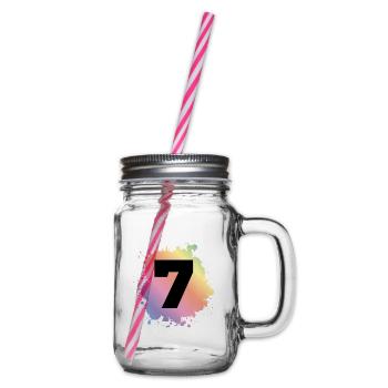 7 nombre de taches - Bocal à boisson - transparent - Droite