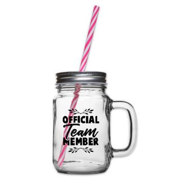 Team Members - Glass jar with handle and screw cap - clear - Right