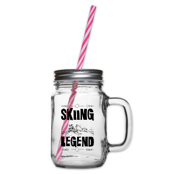 Légende du ski - Bocal à boisson - transparent - Droite