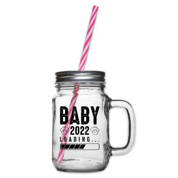baby 2022 loading - Glass jar with handle and screw cap - clear - Right