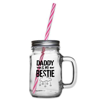 baby dad - Glass jar with handle and screw cap - clear - Right