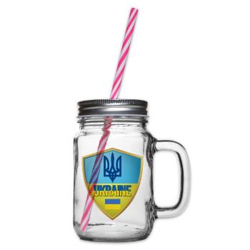 Drapeau de l’Ukraine - Bocal à boisson - transparent - Droite