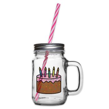 Gâteau d’anniversaire Anniversaire - Bocal à boisson - transparent - Droite