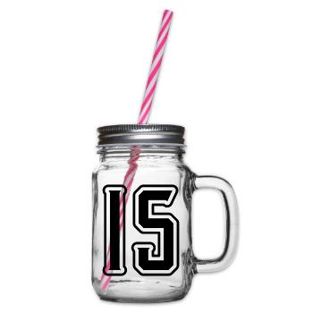 Symbole de 15 chiffres - Bocal à boisson - transparent - Droite