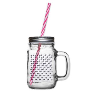 Bat Halloween - Glass jar with handle and screw cap - clear - Right