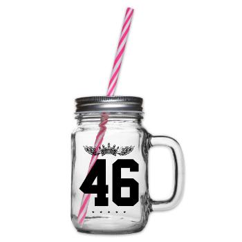 46 Number crown - Glass jar with handle and screw cap - clear - Right