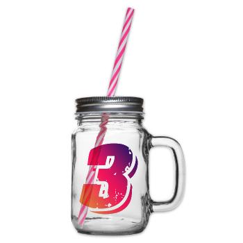 3 Zahl Symbol - Henkelglas mit Schraubdeckel - Klar - Rechts