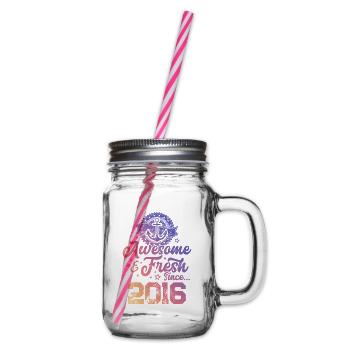 2016 awesome fresh - Henkelglas mit Schraubdeckel - Klar - Rechts