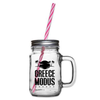 Greece Modus - Henkelglas mit Schraubdeckel - Klar - Rechts
