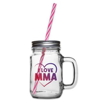 Ich liebe Mma - Henkelglas mit Schraubdeckel - Klar - Rechts