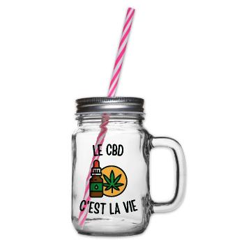 Le CBD c'est la vie - Bocal à boisson - transparent - Droite